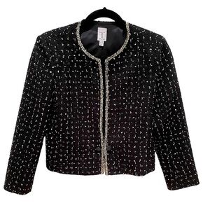TRISTAN | Black Women Tweed Jacket | Size XS